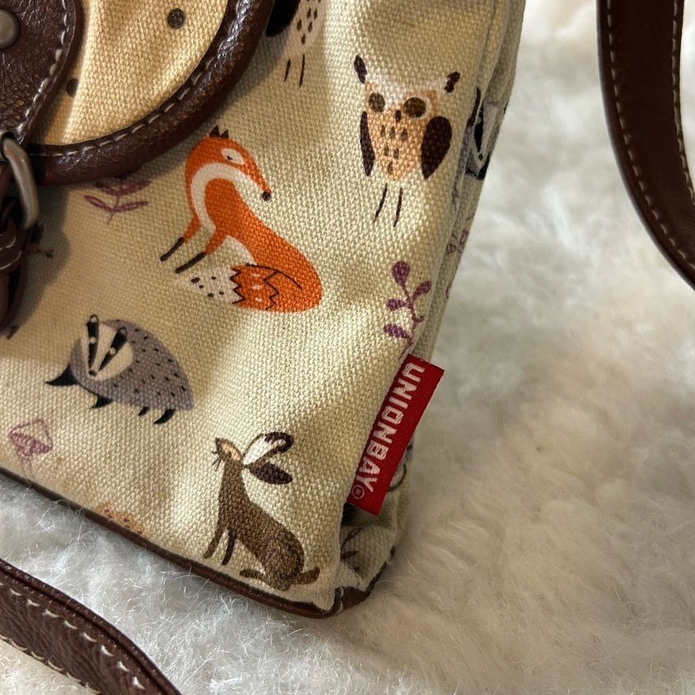 Animal Print Crossbody Bag with Brown Accents - Picture 3 of 7